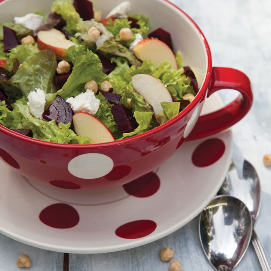 Salade met bietjes en kaas