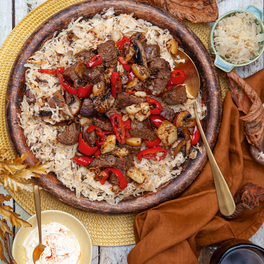 Hongaarse zuurkoolschotel