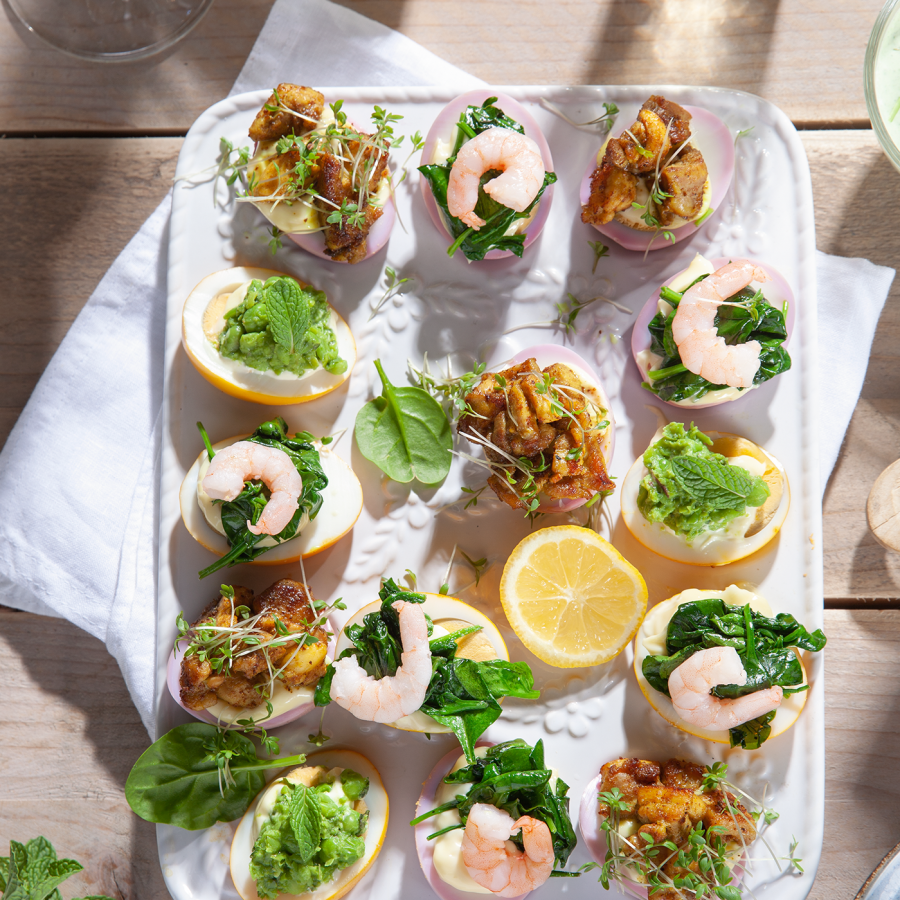 Gevulde eitjes nieuwe stijl