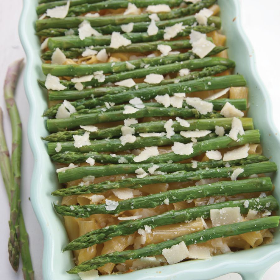 Aspergeschotel met pasta