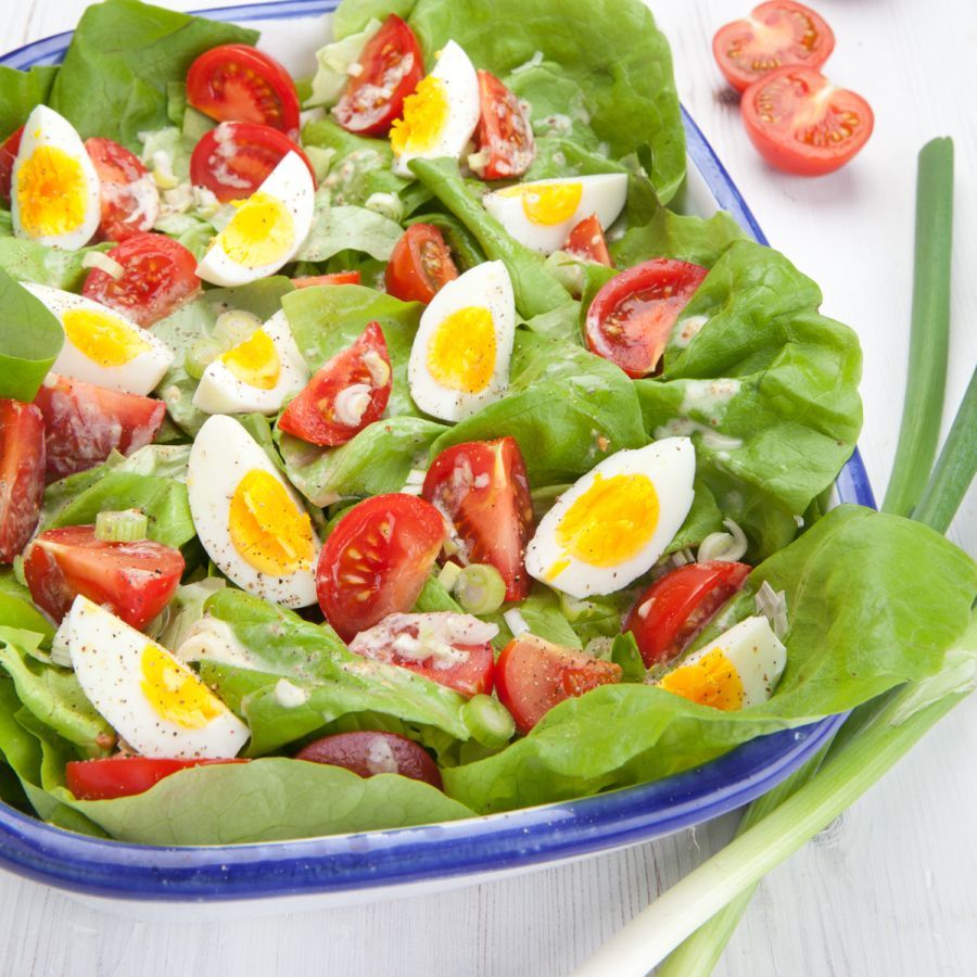 Salade kropsla met eitjes