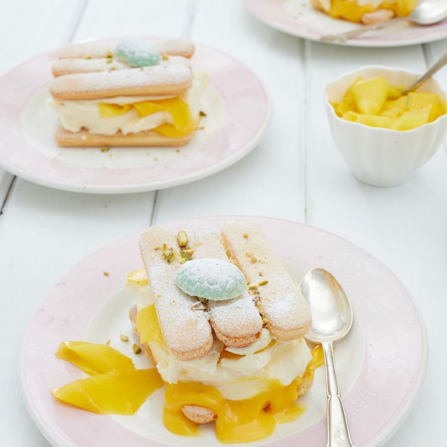 Tiramisutaartje met mango en advocaat