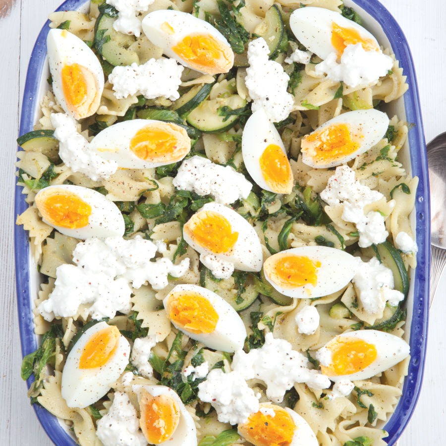 Pasta met hüttenkäse