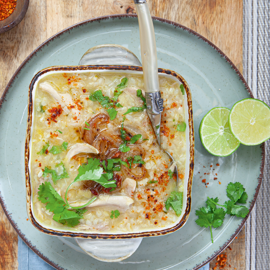 Congee warme hartige rijstsoep