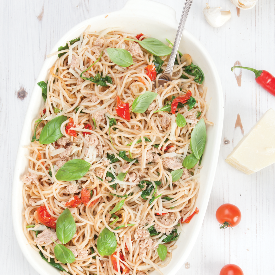 Spaghetti met tonijn 