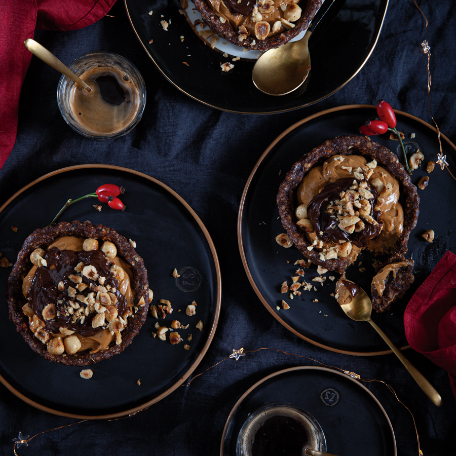 No-bake hazelnoottaartjes