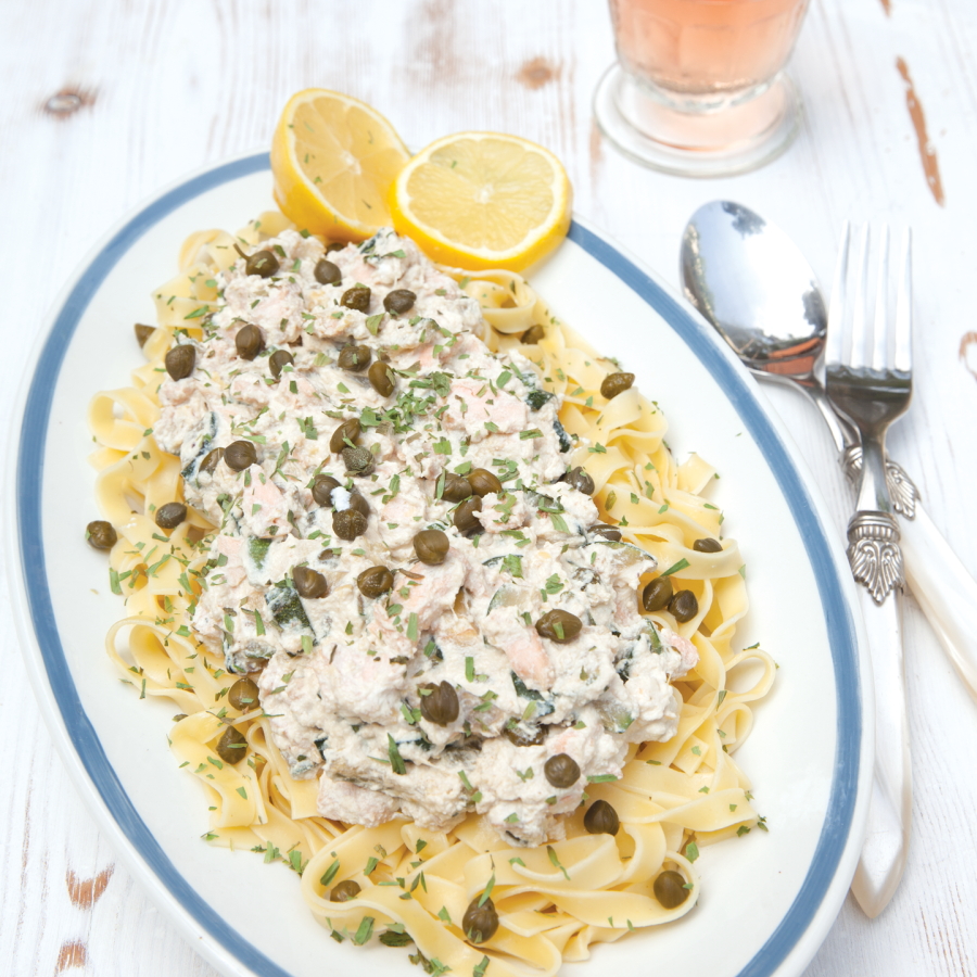 Tagliatelle met zalm