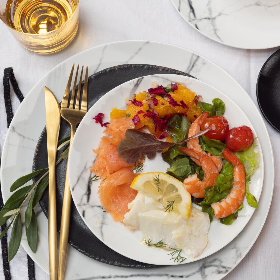 Zalm met sinaasappel salsa