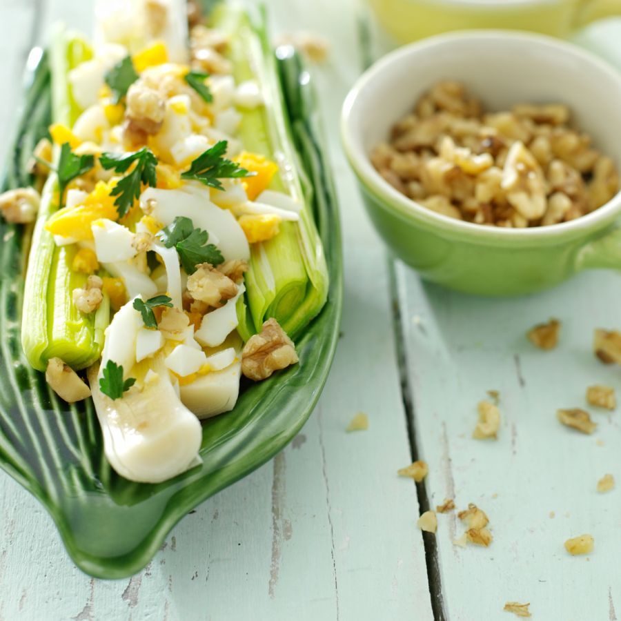 Jonge preitjes met vinaigrette