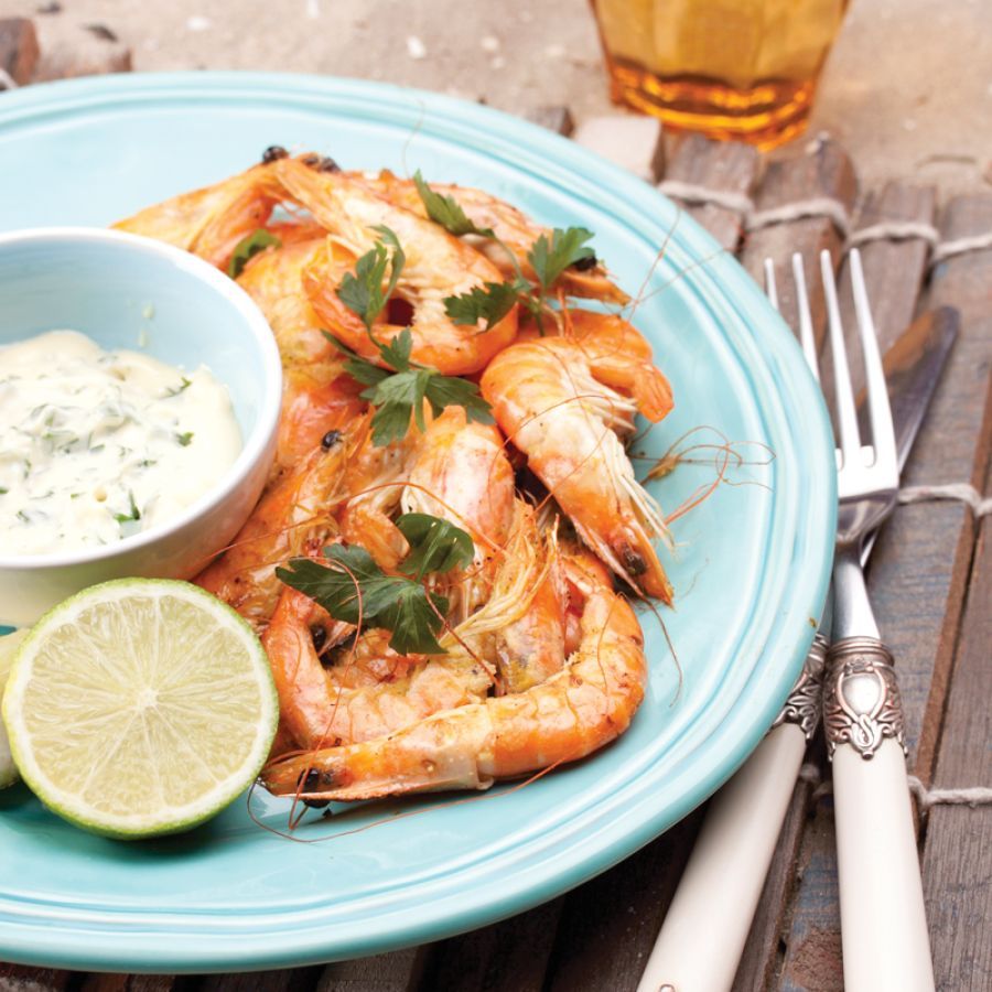 Garnalen met aioli