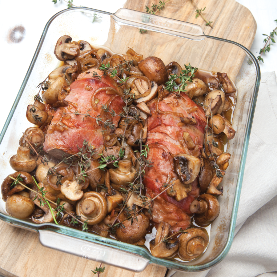 Varkenshaas met champignons