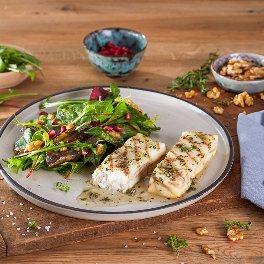 Rucolasalade met Mediterraanse vis tijm & oregano