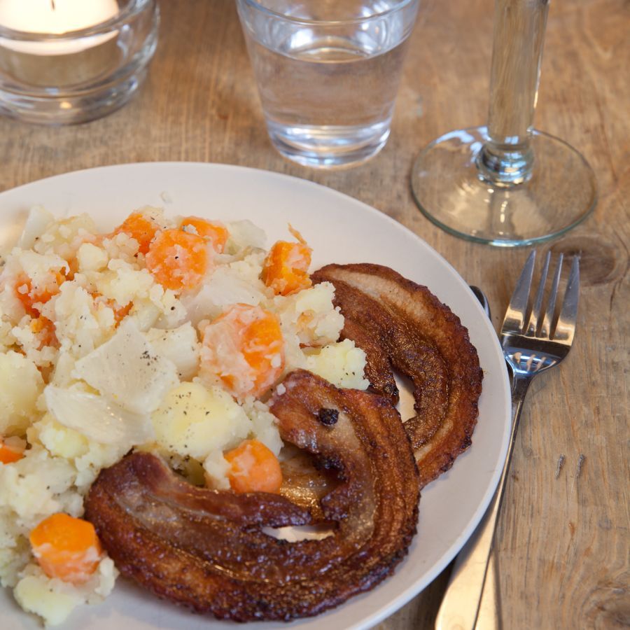 Stamppot met venkel en spek