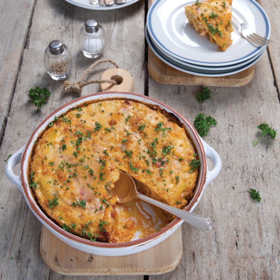 Frittata met aardappel en chorizo