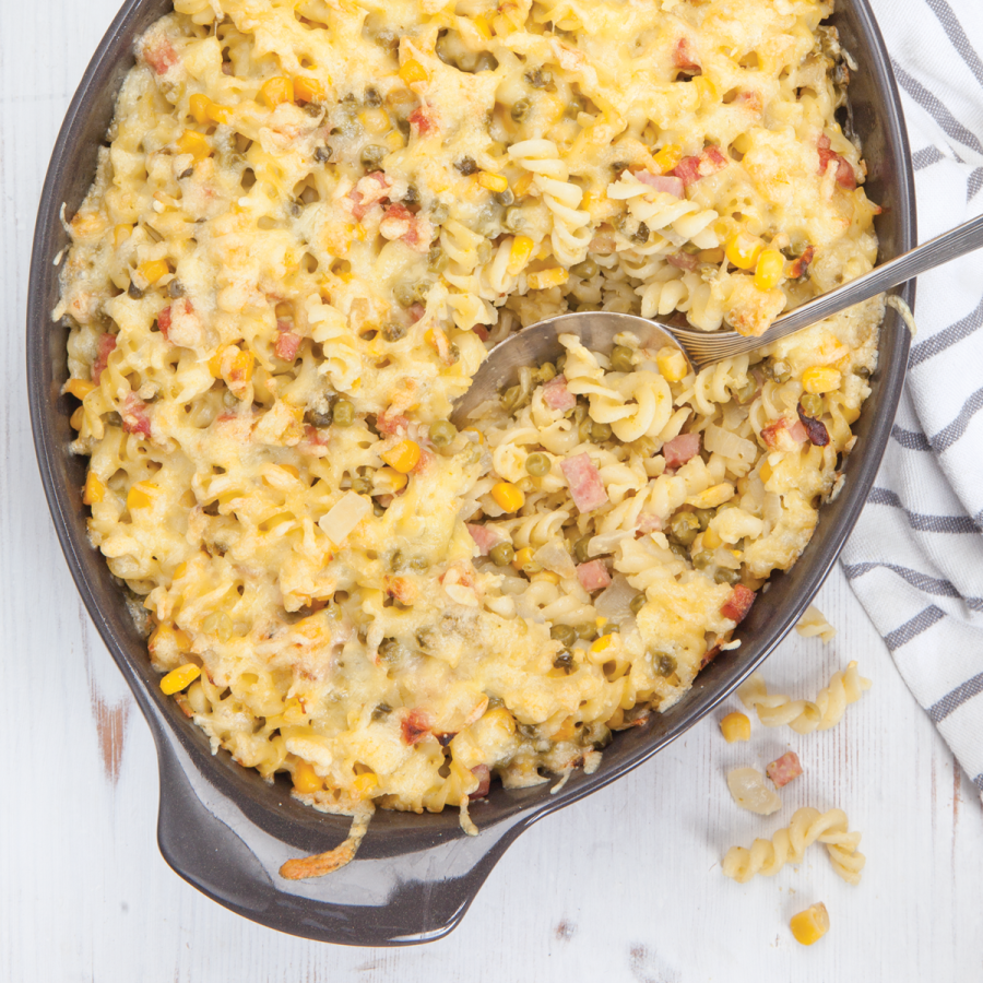 Ovenschotel met pasta en kaas