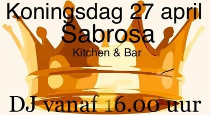 Sabrosa is Koningsdag open!!