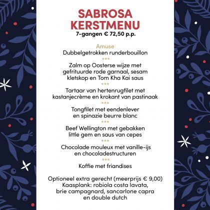 Kerstmis 2021 bij Sabrosa