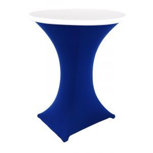 Statafelrok stretch, blauw/wit