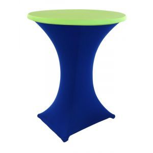 Statafelrok stretch, blauw/limoen