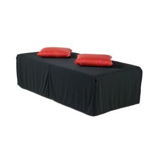 Loungebank zwart 200x100x(h)40 cm.