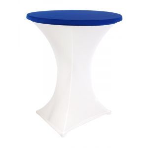 Statafelrok stretch, wit/blauw