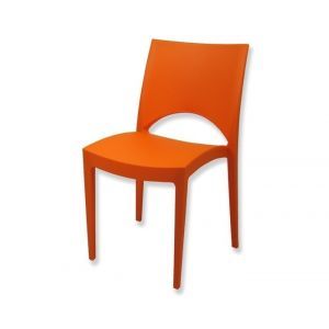 Stoel Parijs kunststof oranje 