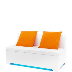 Loungebank Milano LED 160x80x(h)50 cm. (incl. rugleuning)