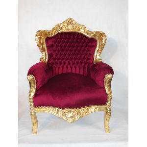 Sinterklaas stoel rood-goud