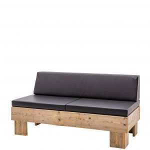 Loungebank Pure Wood 160x80x(h)50 cm. (incl. rugleuning)