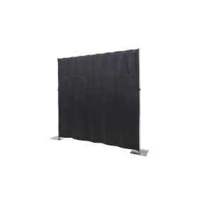 Pipe and drape zwart glans (l)300x(h)300 of (h)230 cm.