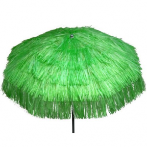 Parasol raffia (ø)2 mtr. groen (incl. voet)