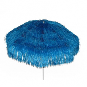 Parasol raffia (ø)2 mtr. blauw (incl. voet)