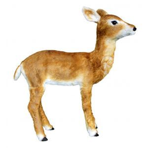 Hert  bruin (h)90x(l)82 cm.