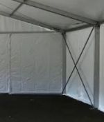 Tent Alu-hal wit 8x5 mtr. (incl. vlondervloer)