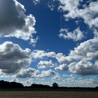 Ook de Soester Eng: fantastische wolkenluchten