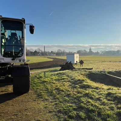 Nieuw boeren/wandelpad in aanleg