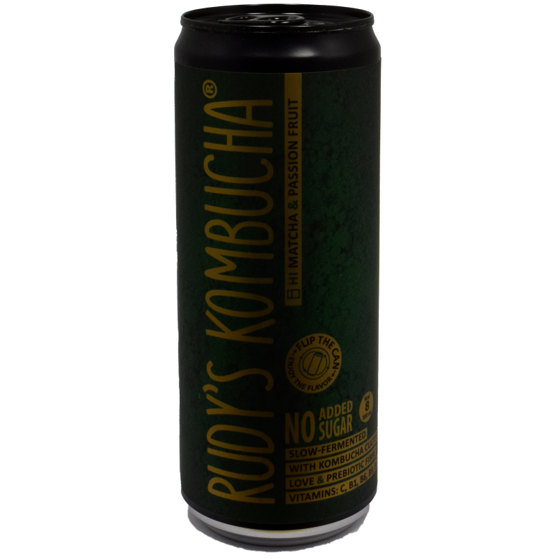 - Rudy''s - Kombucha Matcha & PassionFruit Blik 330ml