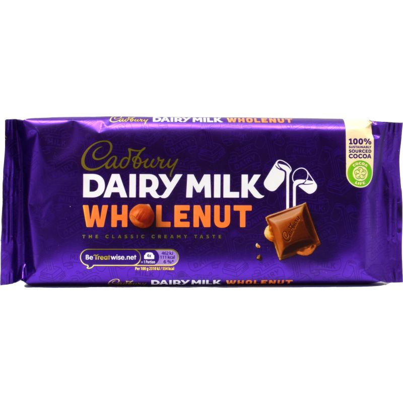 - Cadbury - Dairy Milk Wholenut 180gr