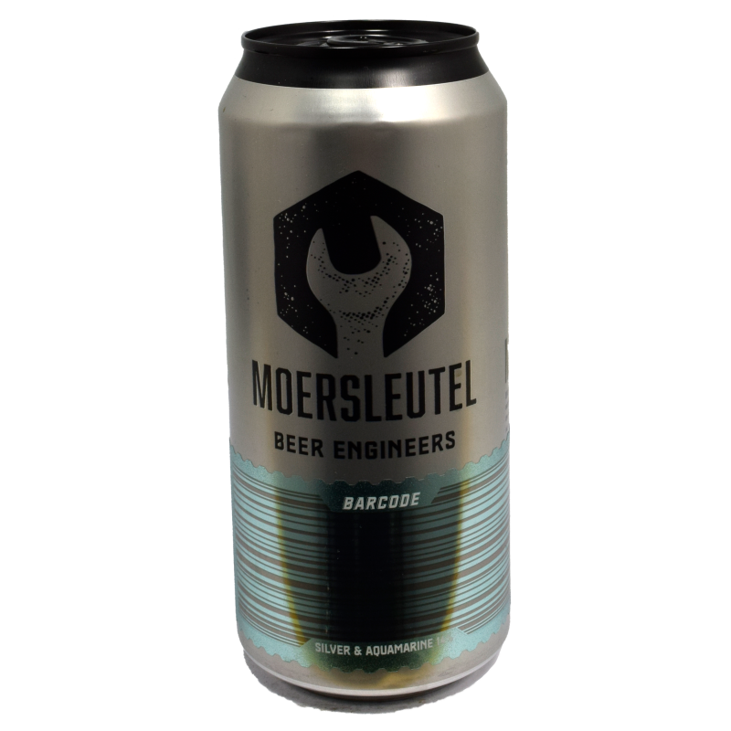 - Moersleutel Barcode Silver & Aquamarine BA Stout Blik 440ml 14%