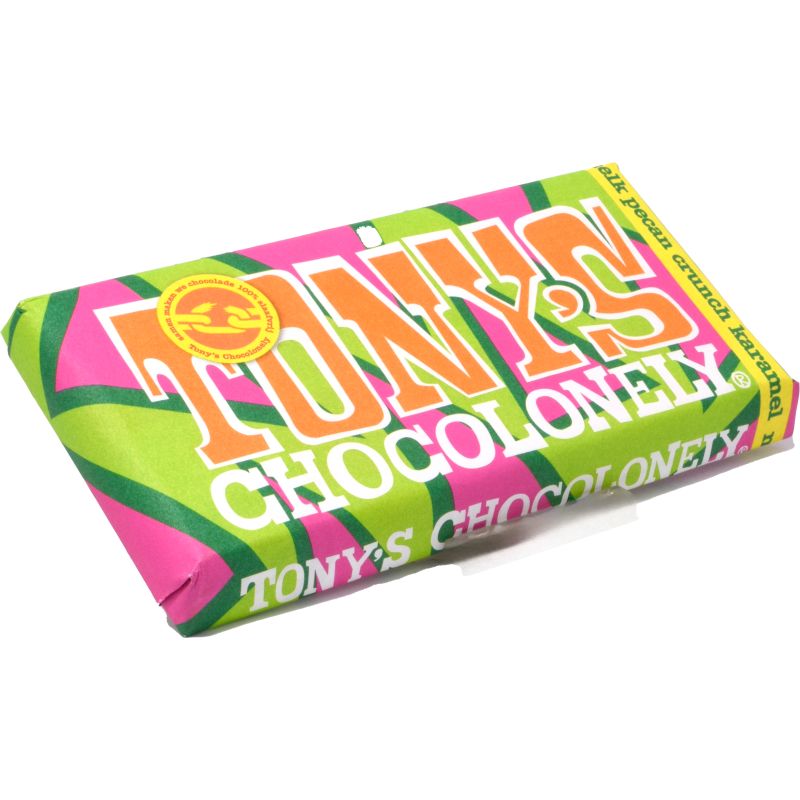 - Tony''s Chocolonely - Melk Crunch Peacan Karamel Chocolade reep 180g