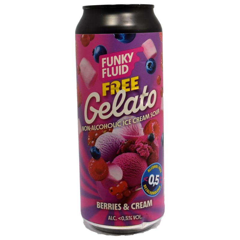 - Funky Fluid - Berries & Cream 0,5% Free Gelato Sour Blik 500ml
