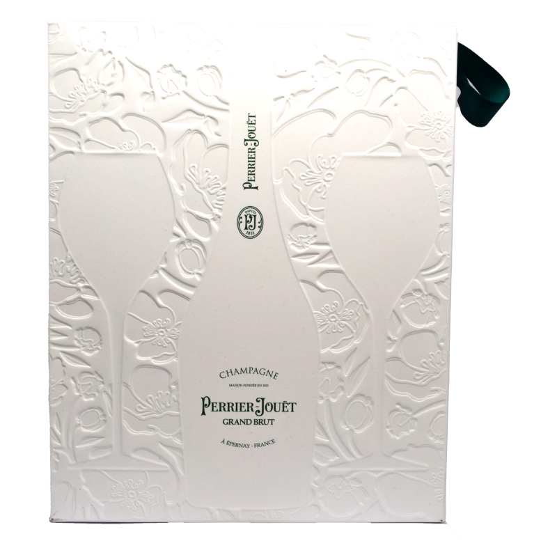 - Perrier-Jouet - Grand Brut Giftbox + 2 Glz