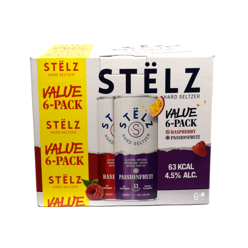 - Stelz - Hard Seltzer Raspberry Passionfruit 6 Pack
