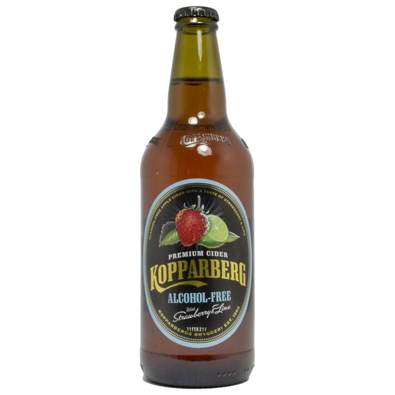 - Kopparberg - Premium Cider With Stawberry & Lime Alcohol Free 0% 500ml