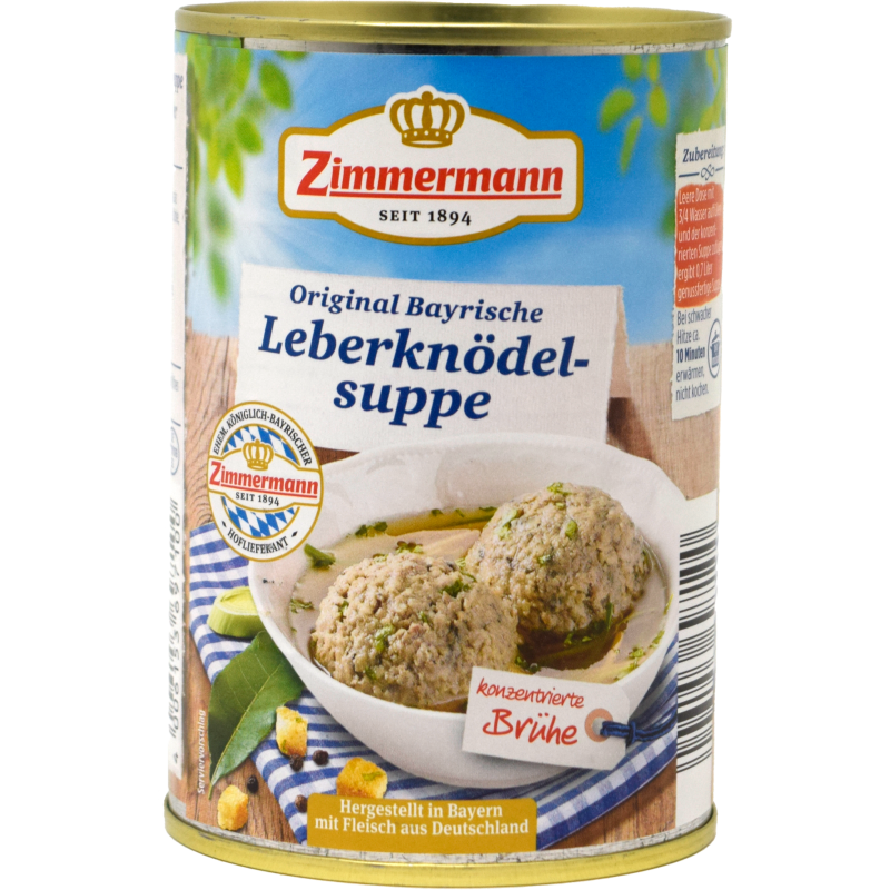 - Zimmermann Leberknodel-Suppe 400ml