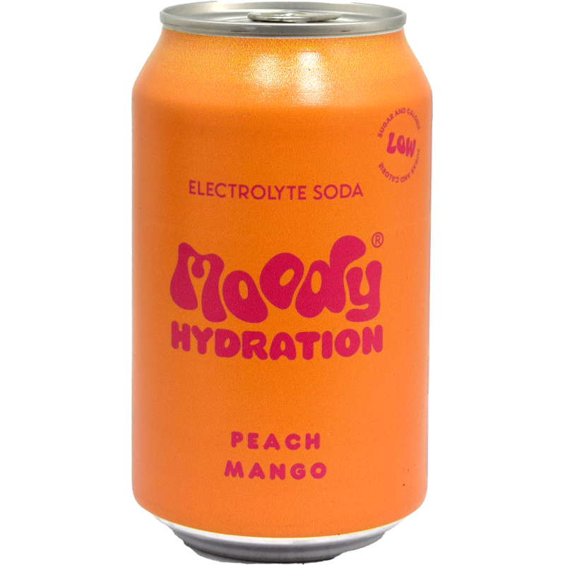 - Moody - Hydration Electrolyte Peach Mango Soda 330ml