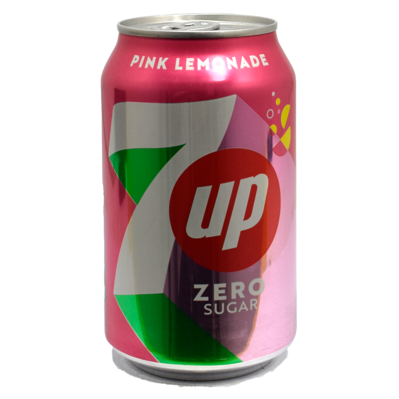 - 7-UP Pink lemonade Zero Sugar Blik 330ml