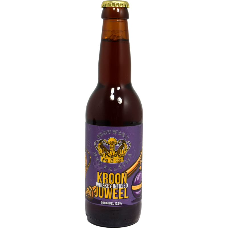 - Het Paleisje - Kroon Juweel Whiskey Infused Quadrupel 330ml 10%