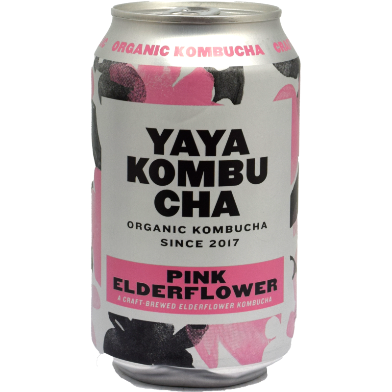 - Yaya Kombucha - Pink Elderflower Blik 330ml