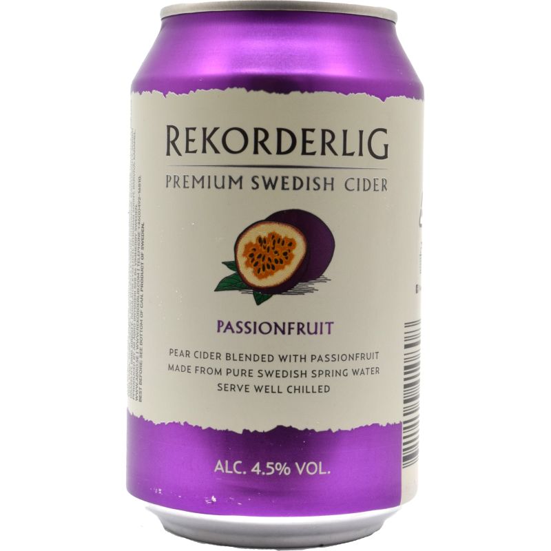 - Rekorderlig - Passionfruit Cider Blik 330ml 4.5%